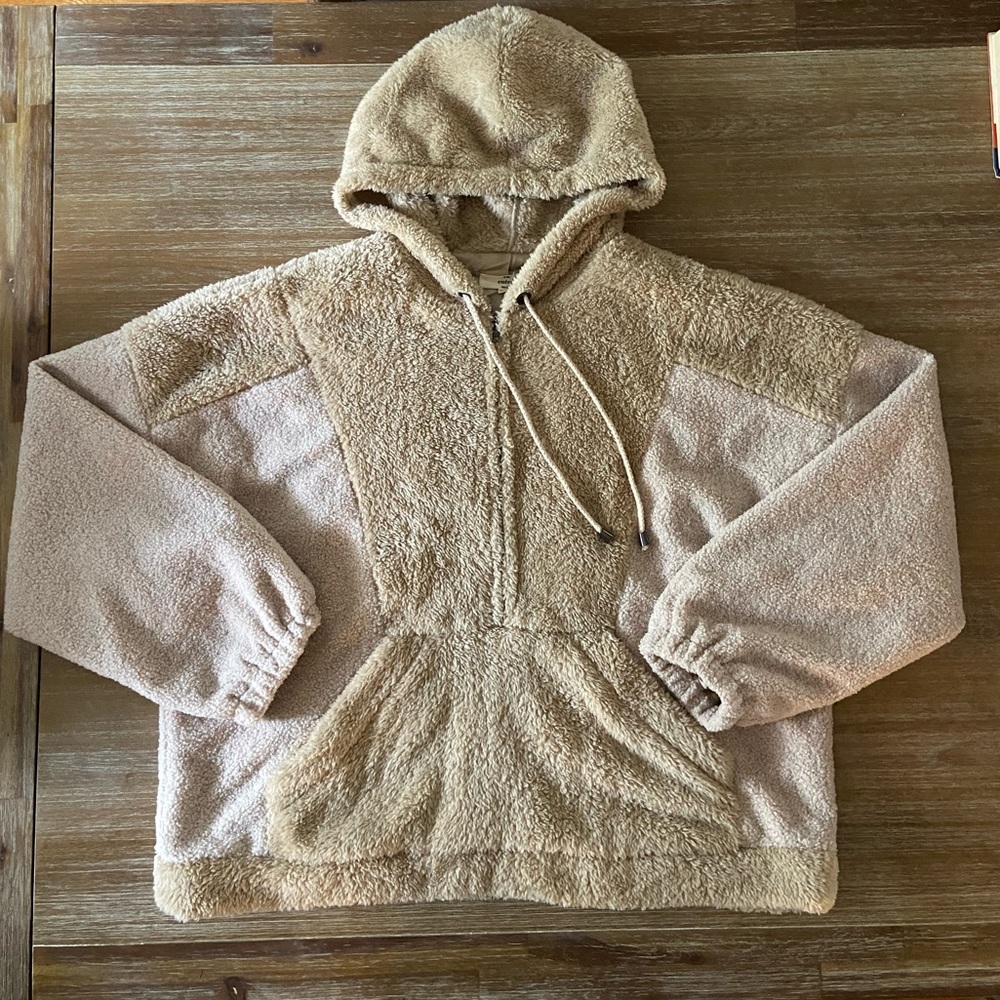 Sherpa Fleece 1/4 Zip Pullover Sweatshirt